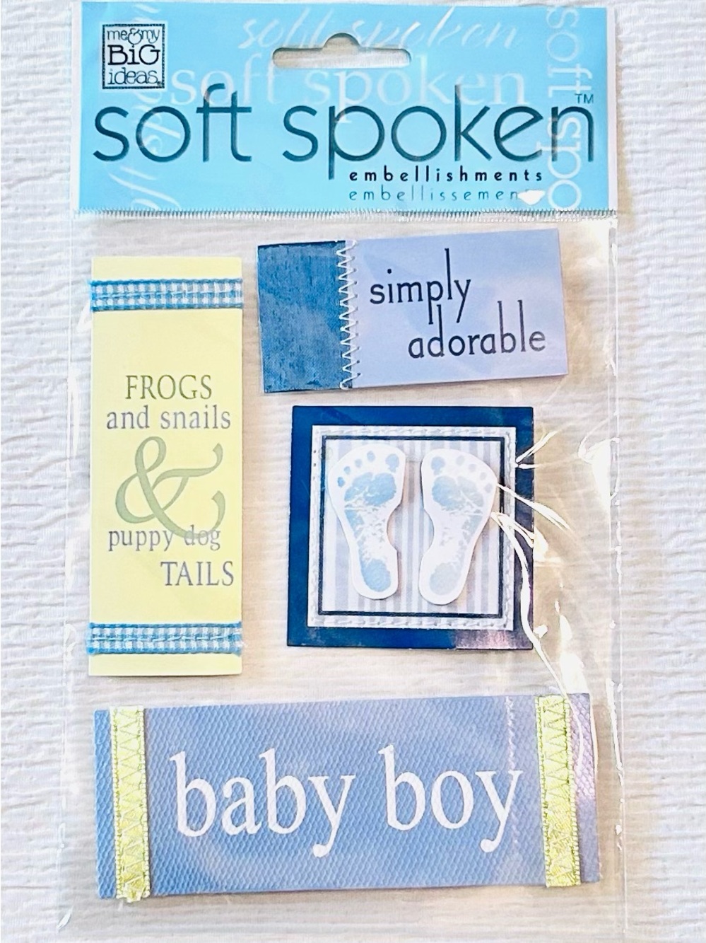 Lot of Scrapbooking Stickers- Baby Boy & Nature, New - Picture 5 of 6